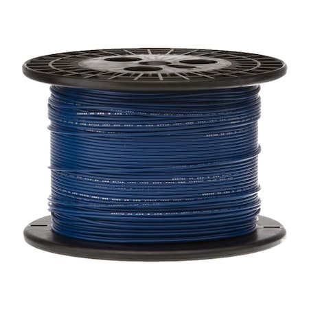 20 AWG Gauge Stranded Hook Up Wire, 1000 Ft Length, Blue, 0.0320 Diameter, PTFE, 600 Volts